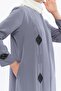 Large Size Women's Summer Ferace with Stone Detail - 5