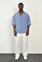 R-3960 Short Sleeve Shirt with Apache Collar and Front Placket Detail - 3