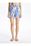 Patterned Women's Swim Shorts with Elastic Waist (S4) - 4