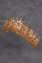 Crystal Stone Bead Embellished Bridal Henna Wedding Crown Gold - 4