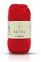 Calinia 100% Mercerized Cotton Knitting Yarn, Lace Yarn, Crochet Yarn, Giza Egyptian Cotton Red