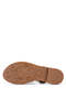 Women's Genuine Leather Brown Flat Sandals - 3