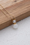 Steel Pearl and Embellished Necklace, Non-Tarnishing Pearl Necklace with Zircon Embellished - 2