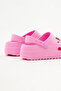 Women's Fuchsia High Heel Eva Sandals with Accessories - 5