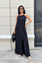 Light Jersey Fabric Dress with Chain Detail - BLACK - 2
