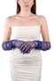 Elegant Chic Bridal Costume with Pearls Wedding Gloves Long Tulle Gloves for Special Occasions Sa Cobalt Avi - 3