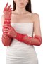 Elegant Chic Bridal Costume Wedding Gloves with Pearls Long Tulle Gloves for Special Occasions Red - 3