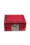 Cabinet And Luggage Liquid-Proof Wire Box Storage Organizer Maxi Size 50 * 40 * 34 Claret Red - 3
