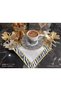 Zebra Patterned Gold Edged Cocktail and Coffee Side Presentation Napkin 6 Pieces - 4