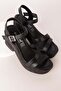 Women's Genuine Leather Platform Platform Sandal Ell.7027 - 2