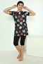 Black Digital Pattern Girls' Swimsuit Half Sleeve Children's Swimsuit Half Sleeve Swimsuit