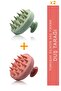 2 Pieces Soft Silicone and Shower Leather Massage Comb