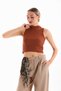 Women's Lycra Sleeveless Crop Blouse