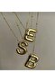 F Letter Steel Balloon Necklace - Three-dimensional - 2