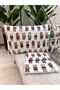 Double Patterned Cotton 100% Elasticless Sheet and Pillow Set - 3