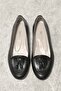Women's Black Genuine Leather Size 35-41 Ballet Flats - 3