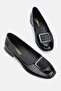 WOMEN'S BLACK Patent Leather GENUINE NATURAL LEATHER NUMBER 36-41 BUCKLE SHOES - 5