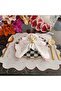 Pink and marbled pink detailed Placemat, 4 pieces, made of stain-resistant fabric. - 5