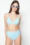 High Waist Triangle Bikini Set 3228 White/blue - 2