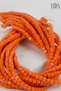 Pressed Natural Stone - Jewelry Accessory - Natural Stone Beads - 6 mm Square Cube Orange - 40 Pieces