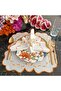Orange and marbled orange detailed Placemat, made of stain-resistant fabric, 1 piece. - 5