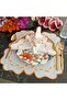 Orange and marbled orange detailed Placemat, made of stain-resistant fabric, 1 piece.