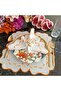 Orange and marbled orange detailed Placemat, made of stain-resistant fabric, 1 piece. - 4