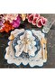 Blue and marbled blue detailed Placemat, made of stain-resistant fabric, 1 piece. - 4