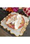 Two-piece set of Placemat with yellow and marbled yellow details, made from stain-resistant fabric. - 4