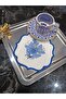 Femme En Bleu Cocktail and Coffee Side Serving Napkin 1 Piece