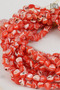 Broken Mother-of-Pearl Natural Stone - Necklace Bracelet Accessory - Natural Stone Beads - 6 mm Mother-of-Pearl Light Red - 25 Pieces - 2