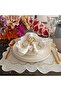 Off-white and marbled silver Placemat with silver details, made of stain-resistant fabric, set of 4. - 5