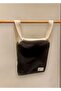 Woven Canvas Zippered Bag That Can Be Used as a Shoulder Bag or Backpack - Black