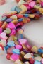 Colorful Mother-of-Pearl Natural Stone - Necklace Bracelet Accessory - Natural Stone Beads - Heart-Shaped Mother-of-Pearl Mix - 22 Pieces - 2