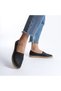 Genuine Leather Women's Espadrilles Narrow Fit, Leather Espadrilles with Jute Braided Sole, Black Genuine Leather Espadrilles - 3