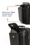 C76 Black Steel Case Medium Size Men's Bag with Hand and Shoulder Strap - 5