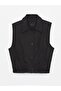 Women's Shirt Collar Plain Vest - 6