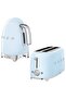 Pastel Blue Heat Adjustable Kettle and 2x4 Toaster Set