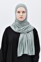 Ready-To-Wear Practical Luxurious Organic Striped Camisole Shawl with Cross Alignment in Aqua Green - 4