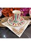 Champagne-colored wheat ear pattern (with real glass embellished) coffee and cocktail napkin, 1 piece.