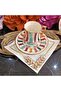 Champagne-colored wheat ear pattern (with real glass embellished) coffee and cocktail napkin, 1 piece. - 6