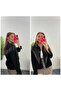 Women's BLACK drop Detailed Chain Denim Jacket MAKE UP THE DIFFERENCE - 6