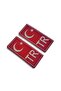 Tr Plate Chrome Sticker Set of 2 - Türkiye Plate Chrome Sticker - Türkiye Plate Chrome