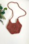 Straw Crossbody Bag, Crisscross Straps Bag, Summer Bag, Knitted Bag, Custom Designed Bag , Terracotta Color Color - 6