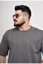 Men's Over size Basic POCKET T-shirt 100% Cotton Thick Textured Fabric Crew Neck