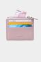 3603 Genuine Leather Coin Compartment Zippered Women's Men's Wallet Card Holder Lilac - 5