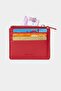 3603 Genuine Leather Coin Compartment Zippered Women's Men's Wallet Card Holder Red - 5