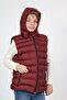 Burgundy Boys' Double Pocket Extra Fiber Filled Inflatable Vest - 6