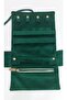 Jewelry Organizer Foldable Roll Jewelry Case Travel Case (Green) - 4
