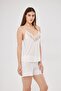 6-Piece Combed Cotton Nightgown, Dressing Gown, Pajama Set, Shorts Set, Bridal Dowry Set - 8
